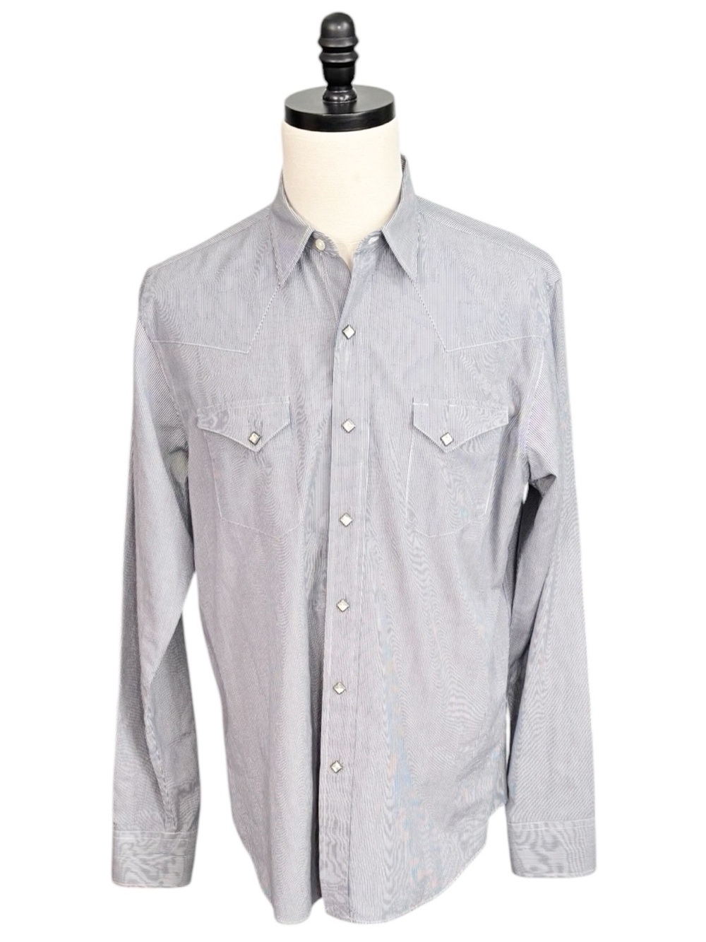 Polo Ralph Lauren Vintage
Western Pearl diamond shape Snap striped Shirt | L - Picture 3 of 15